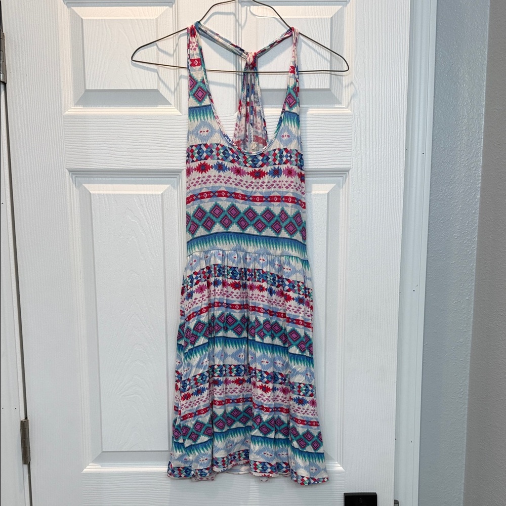Colorful Patterned Mini Dress